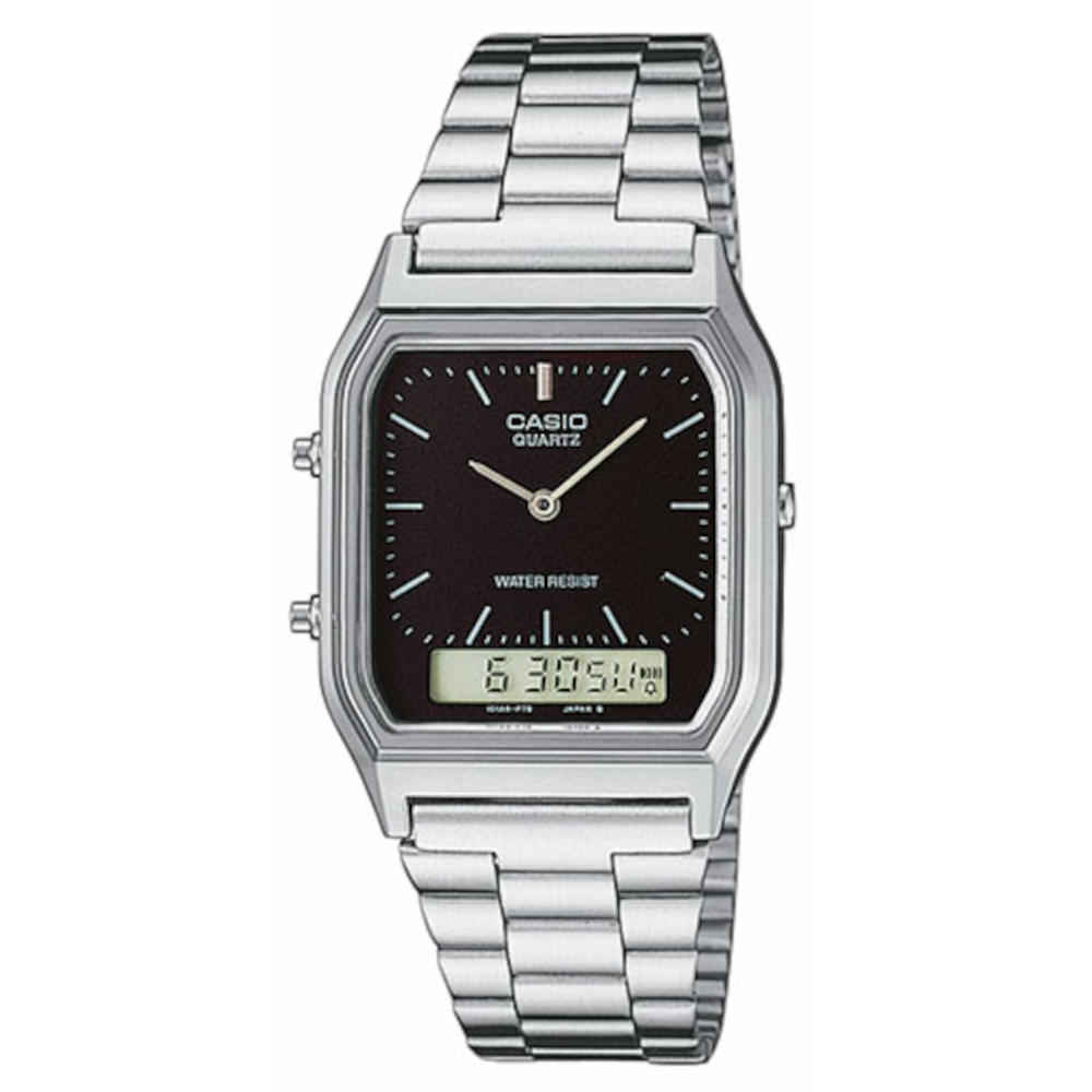 Casio Vintage Silver Stainless Steel Bracelet AQ-230A-1DM Casio Vintage Silver Stainless Steel Bracelet AQ-230A-1DM