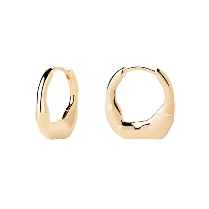 PDPAOLA ΣΚΟΥΛΑΡΙΚΙΑ ESSENTIALS MINI MAGMA HOOPS ΑΠΟ ΚΙΤΡΙΝΟ ΕΠΙΧΡΥΣΩΜΕΝΟ ΑΣΗΜΙ AR01-C27-U
