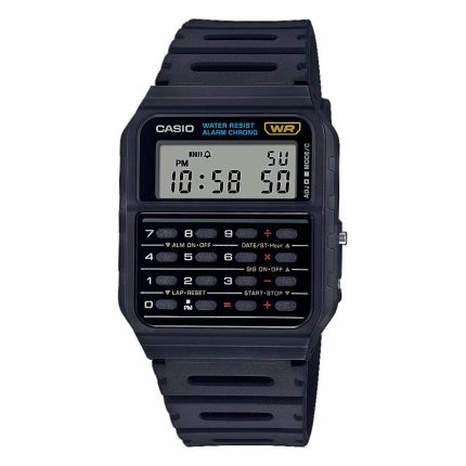 Casio Vintage Calculator Black Rubber Strap CA-53W-1ER