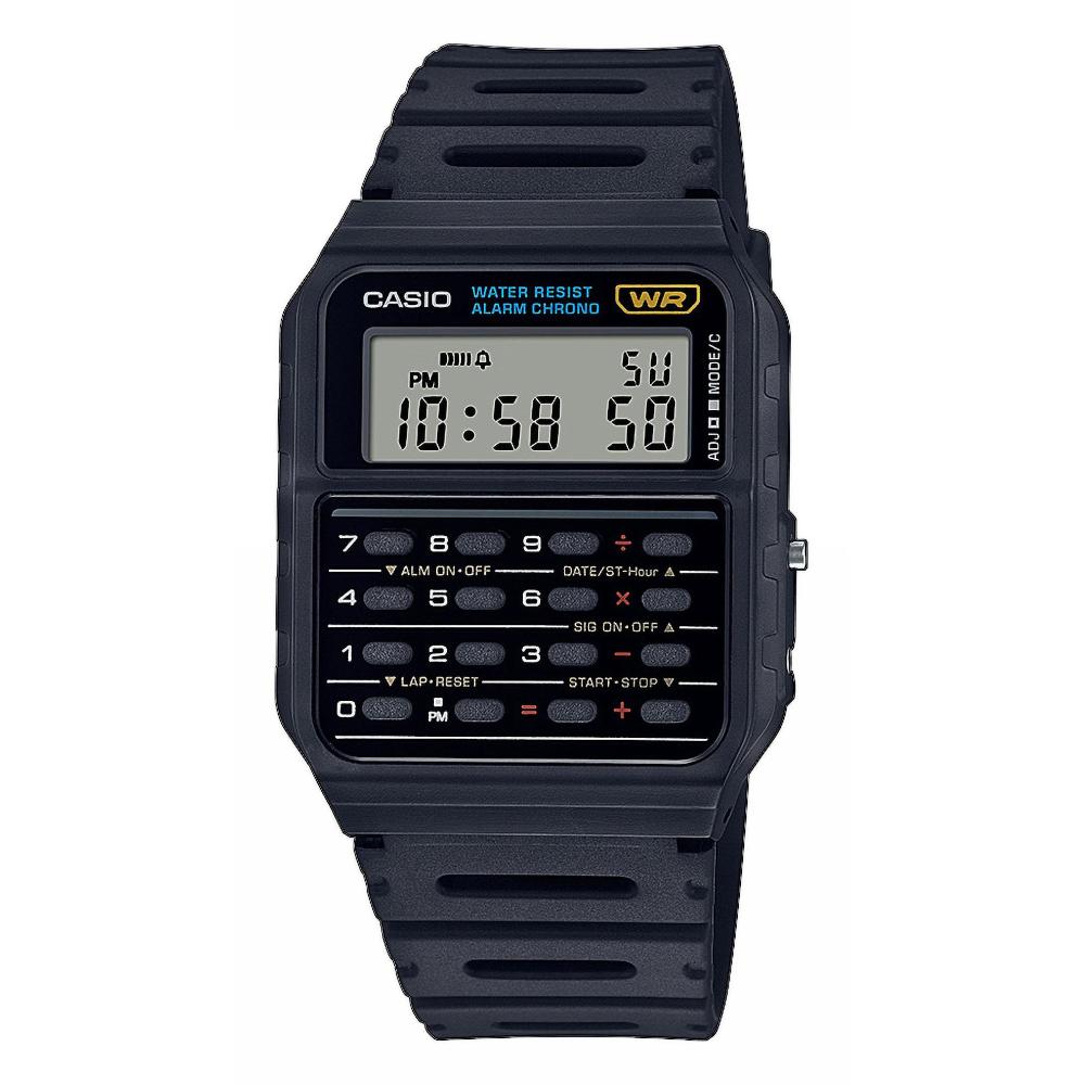 Casio Vintage Calculator Black Rubber Strap CA-53W-1ER Casio Vintage Calculator Black Rubber Strap CA-53W-1ER