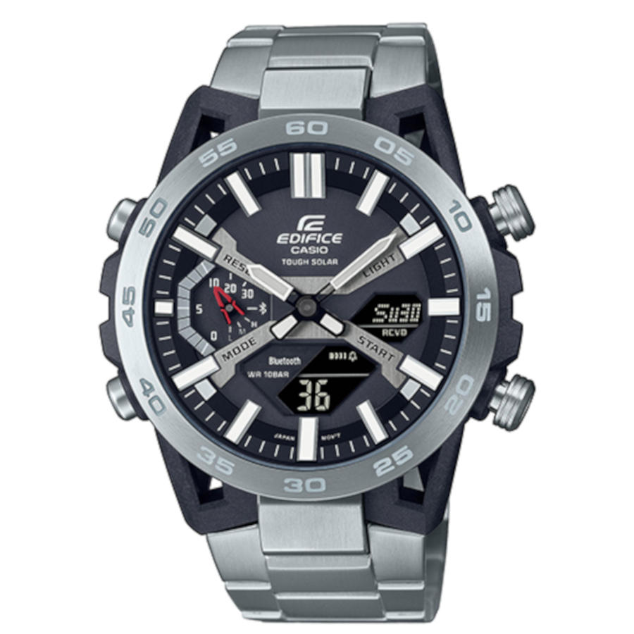 CASIO Edifice Sospensione Tough Solar Stainless Steel Bracelet Chronograph ECB-2000D-1AEF CASIO Edifice Sospensione Tough Solar Stainless Steel Bracelet Chronograph ECB-2000D-1AEF