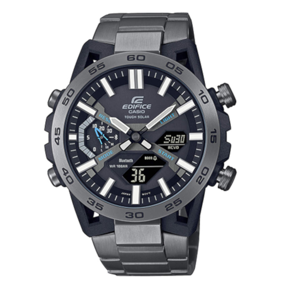 CASIO Edifice Sospensione Tough Solar Grey Stainless Steel Bracelet Chronograph ECB-2000DC-1AEF CASIO Edifice Sospensione Tough Solar Grey Stainless Steel Bracelet Chronograph ECB-2000DC-1AEF