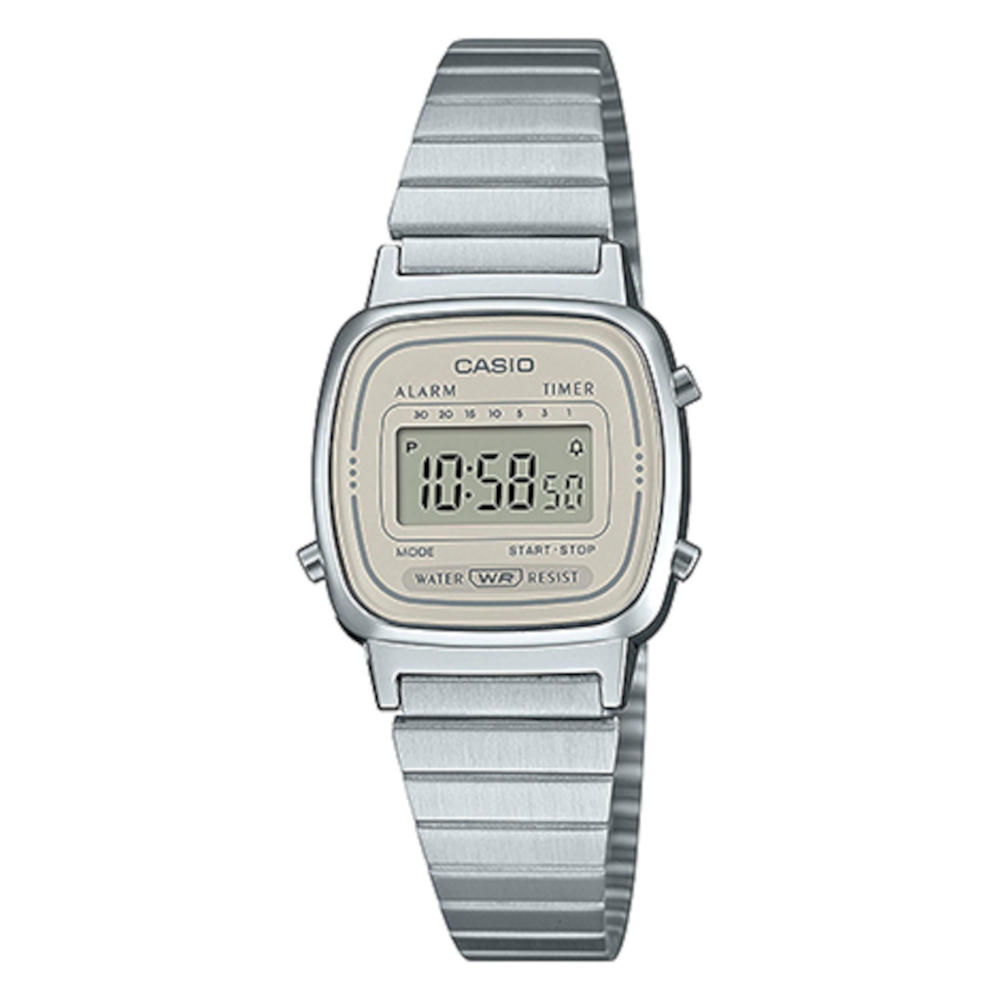 Casio Vintage Silver Stainless Steel Bracelet LA-670WEA-8AEF Casio Vintage Silver Stainless Steel Bracelet LA-670WEA-8AEF
