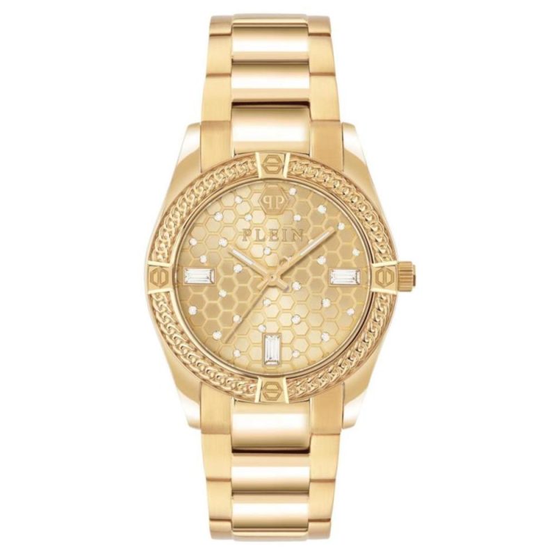 Philipp Plein Icon Chain Crystals Gold Stainless Steel Bracelet PW1FA0425