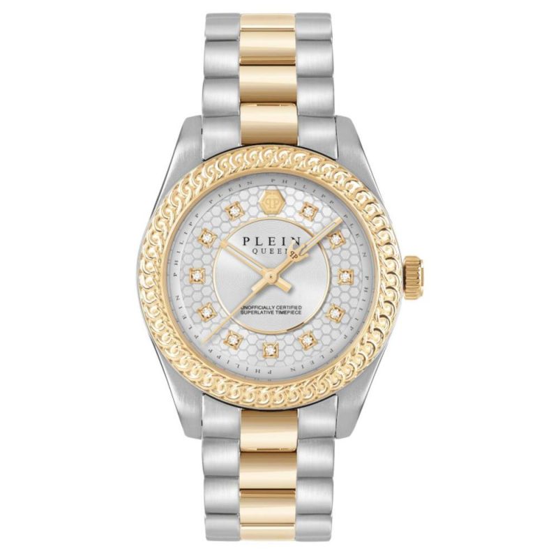 Philipp Plein Queen Supreme Crystals Two Tone Stainless Steel Bracelet PW7FA0326