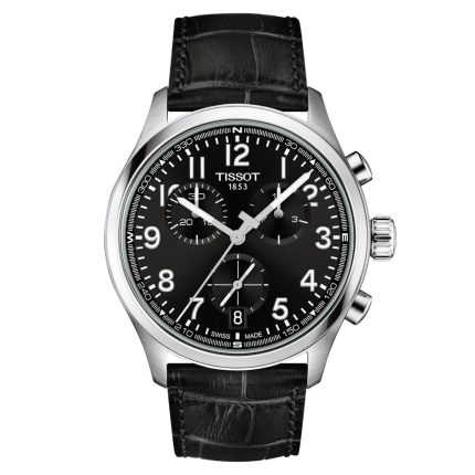 Tissot T-Sport Chrono L Black Leather Strap Chronograph T1164171605200