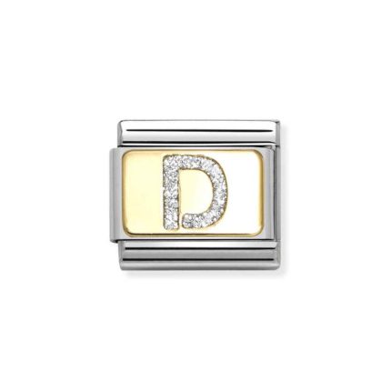 NOMINATION COMPOSABLE CLASSIC LINK LETTER D IN 18K GOLD 030291/04