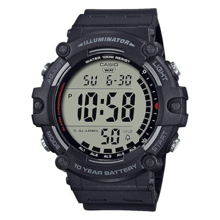 Casio Collection Digital Black Rubber Strap AE-1500WH-1AVEF
