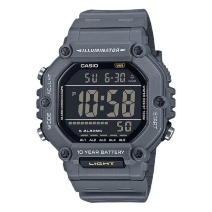Casio Collection Digital Grey Rubber Strap AE-1600H-8BVEF
