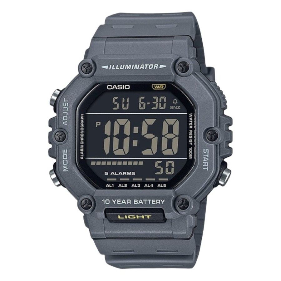 Casio Collection Digital Grey Rubber Strap AE-1600H-8BVEF