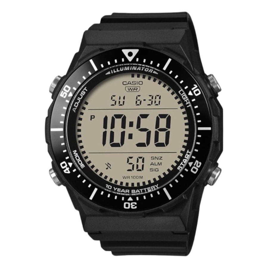 Casio Collection Digital Black Rubber Strap AE-1700H-1AVEF