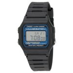 Casio Collection Black Digital Rubber Strap F-105W-1A