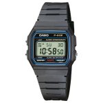 Casio Collection Black Digital Rubber Strap F-91W-1YEG