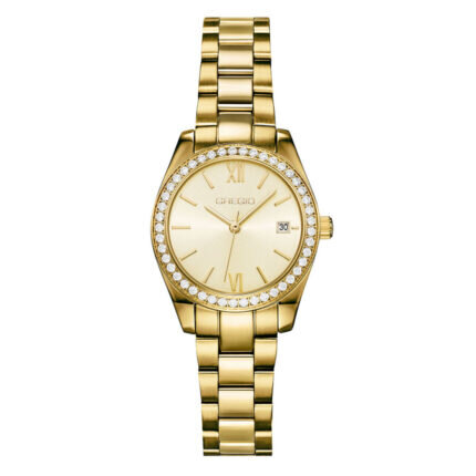 Gregio Perlee Crystals Gold Stainless Steel Bracelet GR660022