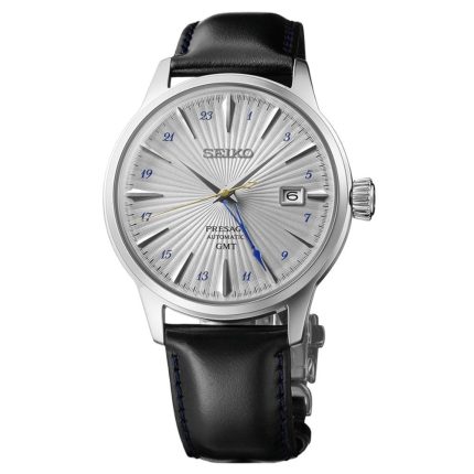 Seiko Presage Automatic Cocktail Time Black Leather Strap SSK049J1