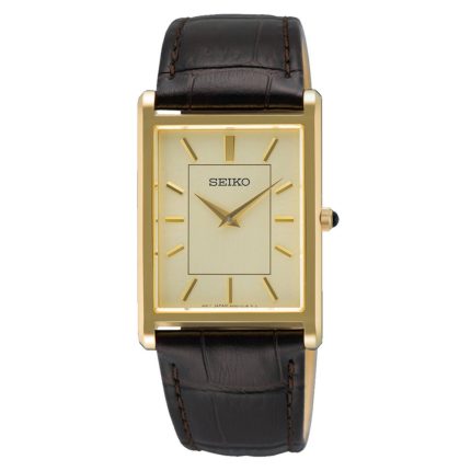 Seiko Dress Brown Leather Strap SWR106P1