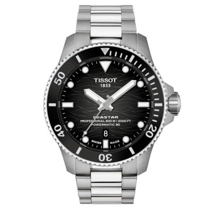 Tissot Seastar 2000 Powermatic 80 Automatic Silver Stainless Steel Bracelet T1209071105100