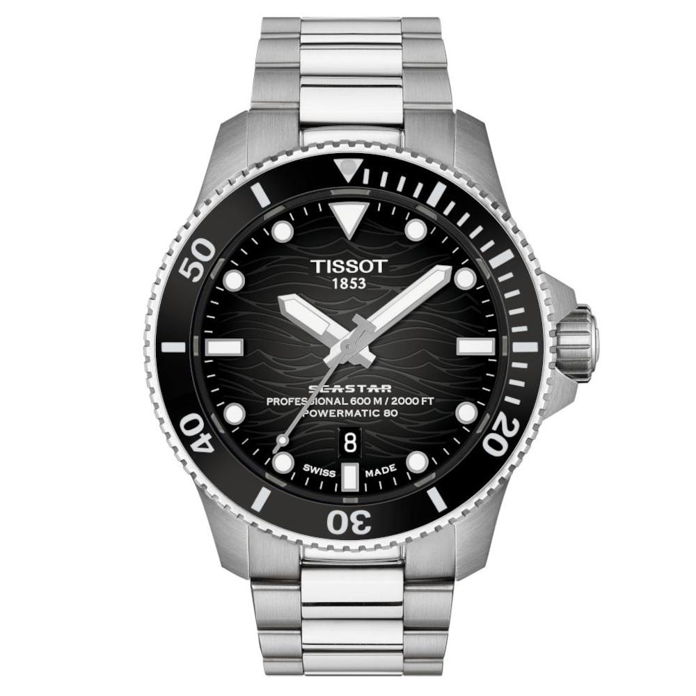 Tissot Seastar 2000 Powermatic 80 Automatic Silver Stainless Steel Bracelet T1209071105100