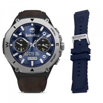 Timberland Trail Force S2 Smartwatch Brown Leather Strap Gift Set TDIGB00898X1