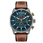 Timberland Calahan Stainless Brown Leather Strap TDWGF0095401