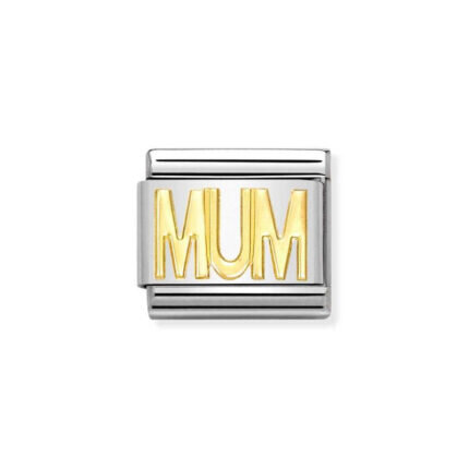 NOMINATION COMPOSABLE CLASSIC LINK MUM IN 18K GOLD 030107/14