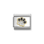 NOMINATION COMPOSABLE CLASSIC LINK GLITTER PAWPRINT IN 18K GOLD 030220/22