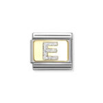 NOMINATION COMPOSABLE CLASSIC LINK LETTER E IN 18K GOLD 030291/05