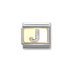 NOMINATION COMPOSABLE CLASSIC LINK LETTER J IN 18K GOLD 030291/10