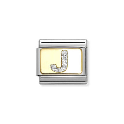 NOMINATION COMPOSABLE CLASSIC LINK LETTER J IN 18K GOLD 030291/10