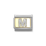 NOMINATION COMPOSABLE CLASSIC LINK LETTER M IN 18K GOLD 030291/13