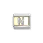 NOMINATION COMPOSABLE CLASSIC LINK LETTER N IN 18K GOLD 030291/14
