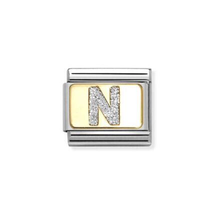 NOMINATION COMPOSABLE CLASSIC LINK LETTER N IN 18K GOLD 030291/14