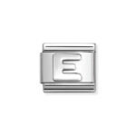 NOMINATION COMPOSABLE CLASSIC LINK LETTER E IN STERLING SILVER 330113/05