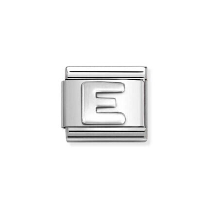 NOMINATION COMPOSABLE CLASSIC LINK LETTER E IN STERLING SILVER 330113/05