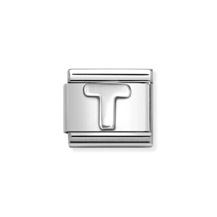 NOMINATION COMPOSABLE CLASSIC LINK LETTER T IN STERLING SILVER 330113/20