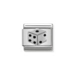 NOMINATION COMPOSABLE CLASSIC LINK DICE IN STERLING SILVER 330202/11