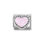 NOMINATION COMPOSABLE CLASSIC LINK RED HEART IN STERLING SILVER 330204/33