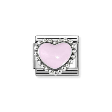 NOMINATION COMPOSABLE CLASSIC LINK RED HEART IN STERLING SILVER 330204/33