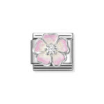 NOMINATION COMPOSABLE CLASSIC LINK PINK FADE FLOWER IN STERLING SILVER WITH CZ 330321/17