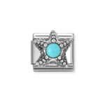 NOMINATION COMPOSABLE CLASSIC LINK TURQUOISE STARFISH IN STERLING SILVER 330511/06
