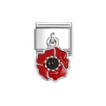 NOMINATION COMPOSABLE CLASSIC LINK POPPY IN STERLING SILVER 331805/24