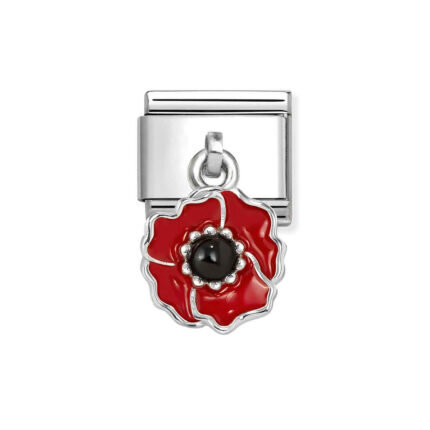 NOMINATION COMPOSABLE CLASSIC LINK POPPY IN STERLING SILVER 331805/24