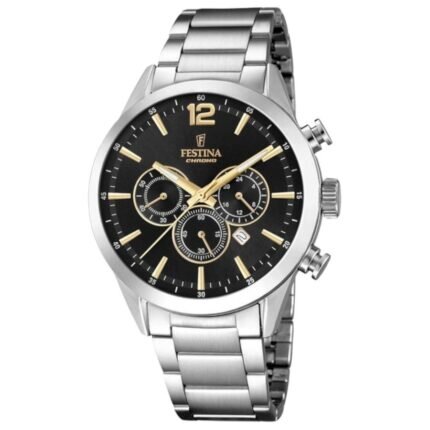 Festina Silver Stainless Steel Bracelet Chronograph F20343/4
