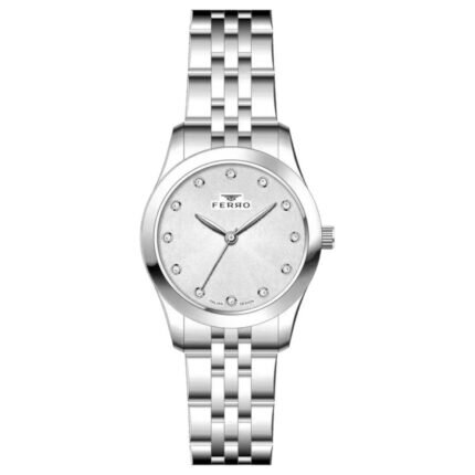 Ferro Crystals Silver Stainless Steel Bracelet FL21770AWT-A