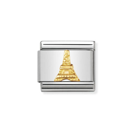 NOMINATION COMPOSABLE CLASSIC LINK EIFFEL TOWER IN 18K GOLD 030123/15