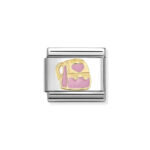 NOMINATION COMPOSABLE CLASSIC LINK PINK BACKPACK IN 18K GOLD 030285/87