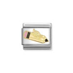 NOMINATION COMPOSABLE CLASSIC LINK PINK PENCIL IN 18K GOLD 030285/88
