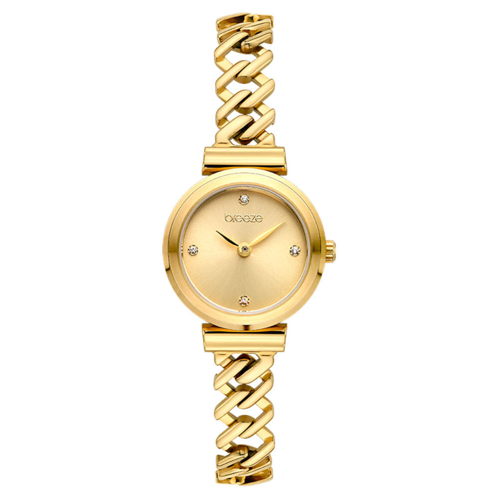 Breeze Cascadia Crystals Gold Stainless Steel Bracelet 212641.4