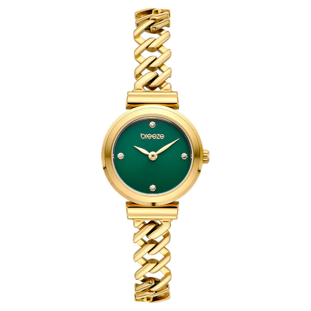 Breeze Cascadia Crystals Gold Stainless Steel Bracelet 212641.7