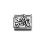 NOMINATION COMPOSABLE CLASSIC LINK MOTORCYCLE IN STERLING SILVER 330114/19